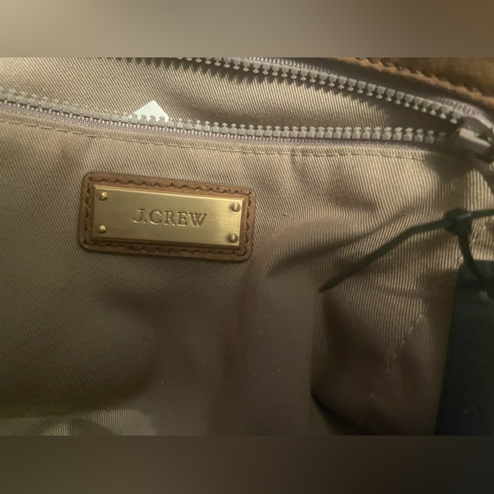 J. Crew Peyton Brown Leather Satchel Hobo Bag - Picture 6 of 10